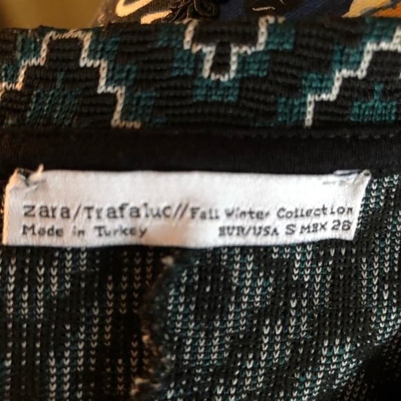 Zara 3/4 Sleeve Winter Collection Dress with Diamond Pattern - Picture 9 of 9